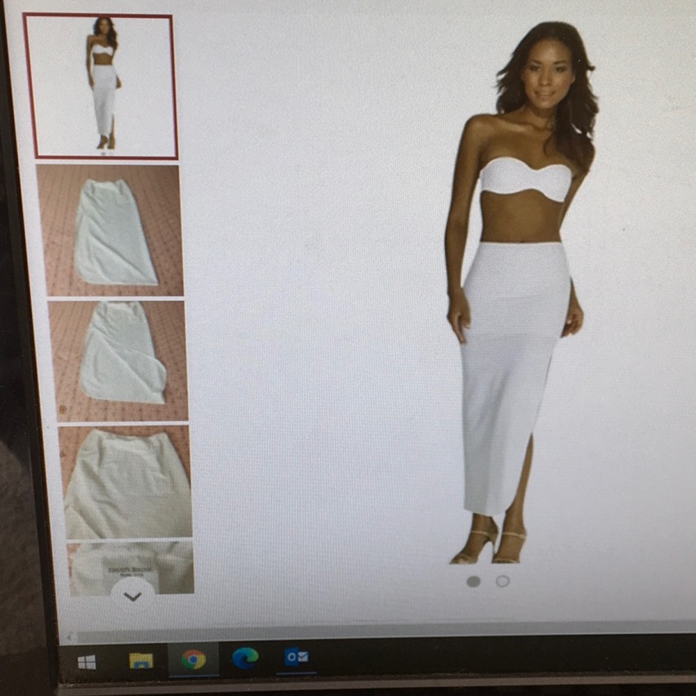 DOMINIQUE/#7218 WHITE-FULL LENGTH CONROL SLIP no tags
